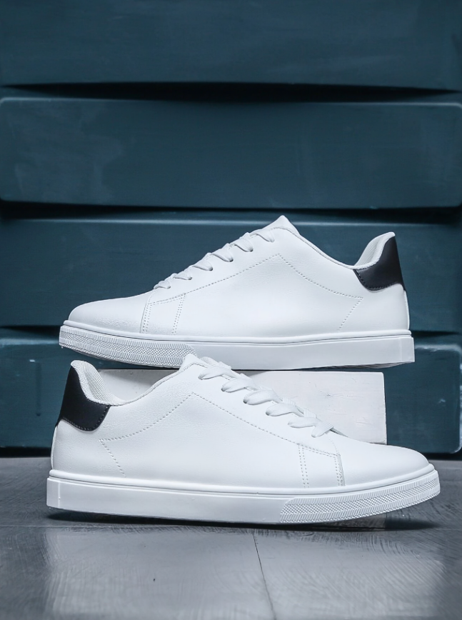 Effortless Comfort Witte Casual Sneakers - Antislip Board Schoenen