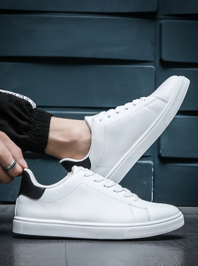 Effortless Comfort Witte Casual Sneakers - Antislip Board Schoenen